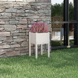 vidaXL Jardinière d'extérieur Blanc 40x40x70 cm Bois de pin massif - TU
