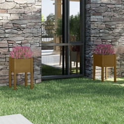 vidaXL Jardinières 2 pcs Marron miel 40x40x70 cm Bois de pin massif - TU