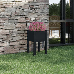 vidaXL Jardinière d'extérieur Noir 40x40x70 cm Bois de pin massif - TU