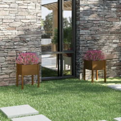 vidaXL Jardinières 2 pcs Marron miel 50x50x70 cm Bois de pin massif - TU