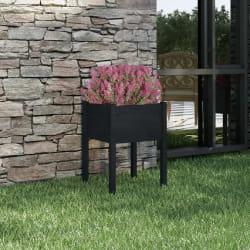 vidaXL Jardinière Noir 50x50x70 cm Bois de pin massif - TU