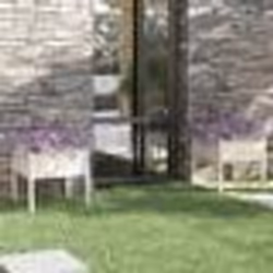 vidaXL Jardinières 2 pcs Blanc 70x70x70 cm Bois de pin massif - TU