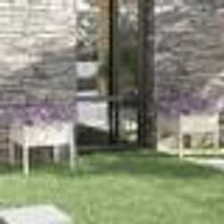 vidaXL Jardinières 2 pcs Blanc 70x70x70 cm Bois de pin massif - TU