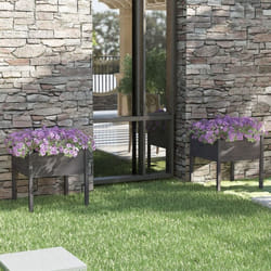 Vidaxl - Jardinières 2 pcs Gris 70x70x70 cm Bois de pin massif