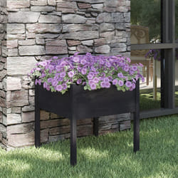 vidaXL Jardinière d'extérieur Noir 70x70x70 cm Bois de pin massif - TU