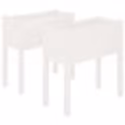 vidaXL Jardinières 2 pcs Blanc 70x31x70 cm Bois de pin massif - TU