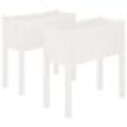vidaXL Jardinières 2 pcs Blanc 70x31x70 cm Bois de pin massif - TU