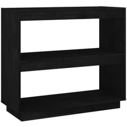 Bibliothèque Noir 80x35x71 cm Bois de pin massif vidaXL