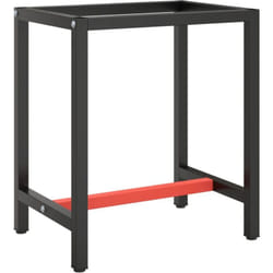 Vidaxl - Cadre de banc de travail Noir et rouge mat 70x50x79 cm Métal