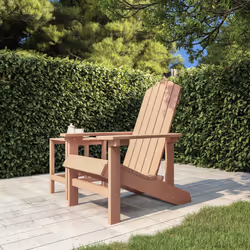 VidaXL 318639 chaise d'extérieur Terrace Siège rembourré Polyéthylène haute densité (HDPE), Acier Marron