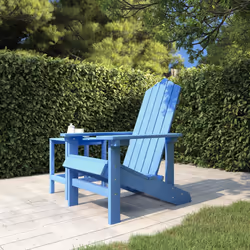 VidaXL 318640 chaise d'extérieur Terrace Siège rembourré Polyéthylène haute densité (HDPE), Acier Couleur aqua, Bleu - Vue supplémentaire 2