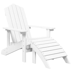 VidaXL 318645 chaise d'extérieur Terrace Siège rembourré Polyéthylène haute densité (HDPE), Acier Blanc