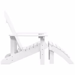 VidaXL 318645 chaise d'extérieur Terrace Siège rembourré Polyéthylène haute densité (HDPE), Acier Blanc - Vue supplémentaire 4