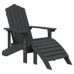 VidaXL 318646 chaise d'extérieur Terrace Siège rembourré Polyéthylène haute densité (HDPE), Acier Anthracite