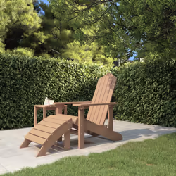 VidaXL 318647 chaise d'extérieur Terrace Siège rembourré Polyéthylène haute densité (HDPE), Acier Marron - Vue supplémentaire 2