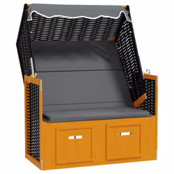 VidaXL 318658, Terrace, Siège rembourré, Bois de pin, Polyester, Polyuréthane, Noir, Blanc, 550 mm, 1150 mm