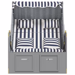 VidaXL 318660 chaise d'extérieur Terrace Siège rembourré Bois de pin, Polyester, Polyuréthane Bleu, Gris, Blanc - Vue supplémentaire 6