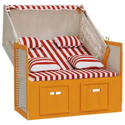 VidaXL 318665 chaise d'extérieur Terrace Siège rembourré Bois de pin, Polyester, Polyuréthane Rouge, Blanc - Vue supplémentaire 3