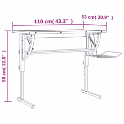VidaXL 340929 bureau - Vue supplémentaire 7