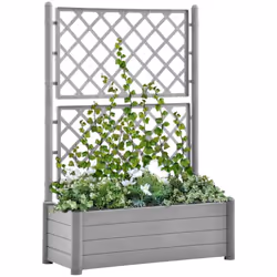 Affichez magnifiquement vos fleurs ou plantes préférées avec cette jardinière avec treillis ! Fabriqué en PP résistant aux in ...