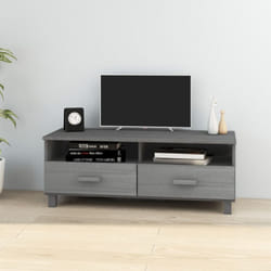 Vidaxl - Meuble tv hamar Gris foncé 106x40x40 cm Bois massif de pin