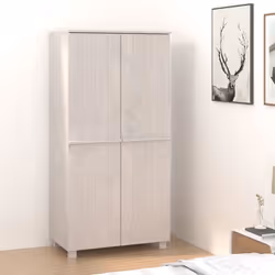 vidaXL Garde-robe HAMAR Blanc 89x50x180 cm Bois massif de pin - TU