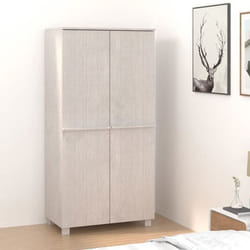 vidaXL Garde-robe HAMAR Blanc 89x50x180 cm Bois massif de pin - TU