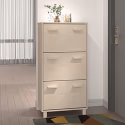 vidaXL Armoire à chaussures HAMAR Marron miel 59,5x35x117cm Pin massif - TU