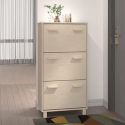 vidaXL Armoire à chaussures HAMAR Marron miel 59,5x35x117cm Pin massif - TU