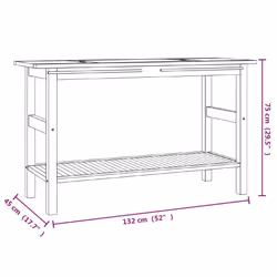 VidaXL 3096578 miroir de salle de bain et armoire de rangement pour évier - Vue supplémentaire 5