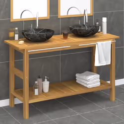 VidaXL 3096579 miroir de salle de bain et armoire de rangement pour évier
