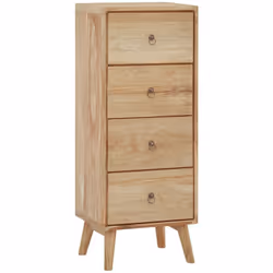 Cette commode, fabriquée en bois de teck massif, dégage un charme vintage et sera le centre d'attraction de votre intérieur.  ...