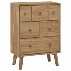 Cette commode, fabriquée en bois de teck massif, dégage un charme vintage et sera le centre d'attraction de votre intérieur. ...