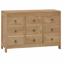 Cette commode, fabriquée en bois de teck massif, dégage un charme vintage et sera le centre d'attraction de votre intérieur.  ...