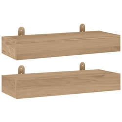 Vidaxl - tagères murales 2 pcs 40x15x4 cm bois de teck massif