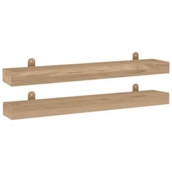 Vidaxl - tagères murales 2 pcs 90x15x4 cm bois de teck massif