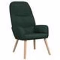 vidaXL Chaise de relaxation Vert foncé Tissu - TU