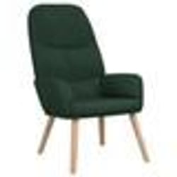 vidaXL Chaise de relaxation Vert foncé Tissu - TU