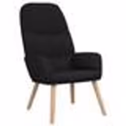 vidaXL Chaise de relaxation Noir Tissu - TU