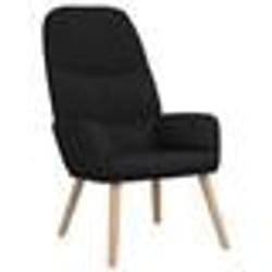vidaXL Chaise de relaxation Noir Tissu - TU