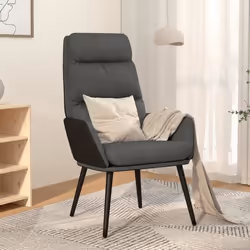 vidaXL Chaise de relaxation Gris foncé Tissu - TU