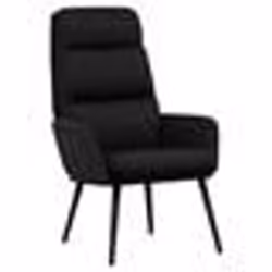 vidaXL Chaise de relaxation Noir Tissu - TU
