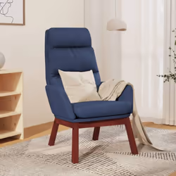 Chaise de relaxation Bleu Tissu vidaXL