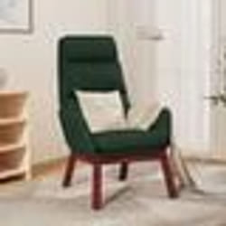 vidaXL Chaise de relaxation Vert foncé Tissu - TU
