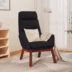 vidaXL Chaise de relaxation Noir Tissu - TU
