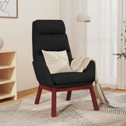 vidaXL Chaise de relaxation Noir Tissu - TU