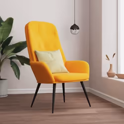 vidaXL Chaise de relaxation Jaune moutarde Velours - TU