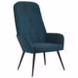 vidaXL Chaise de relaxation Bleu Velours - TU