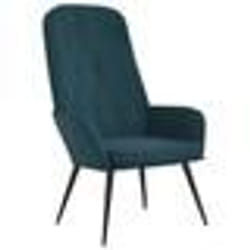 vidaXL Chaise de relaxation Bleu Velours - TU