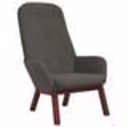 vidaXL Chaise de relaxation Gris foncé Velours - TU